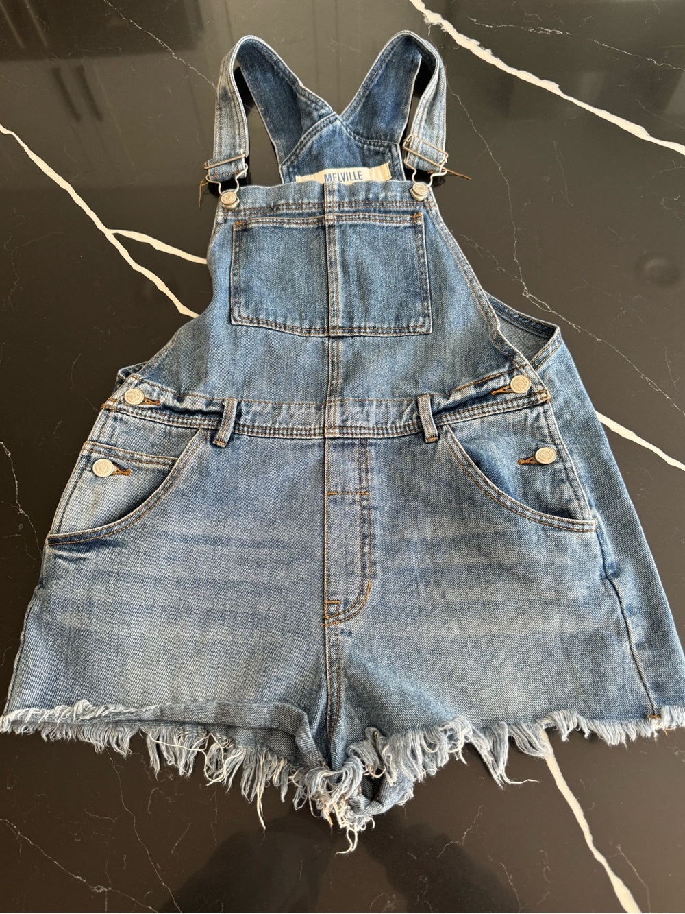 Brandy Melville Denim Short Overalls